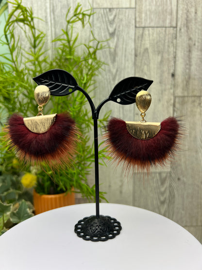 Glam Feather Dangle Earrings