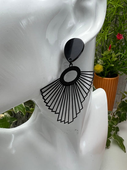 Art Deco-Inspired Oversized Earrings