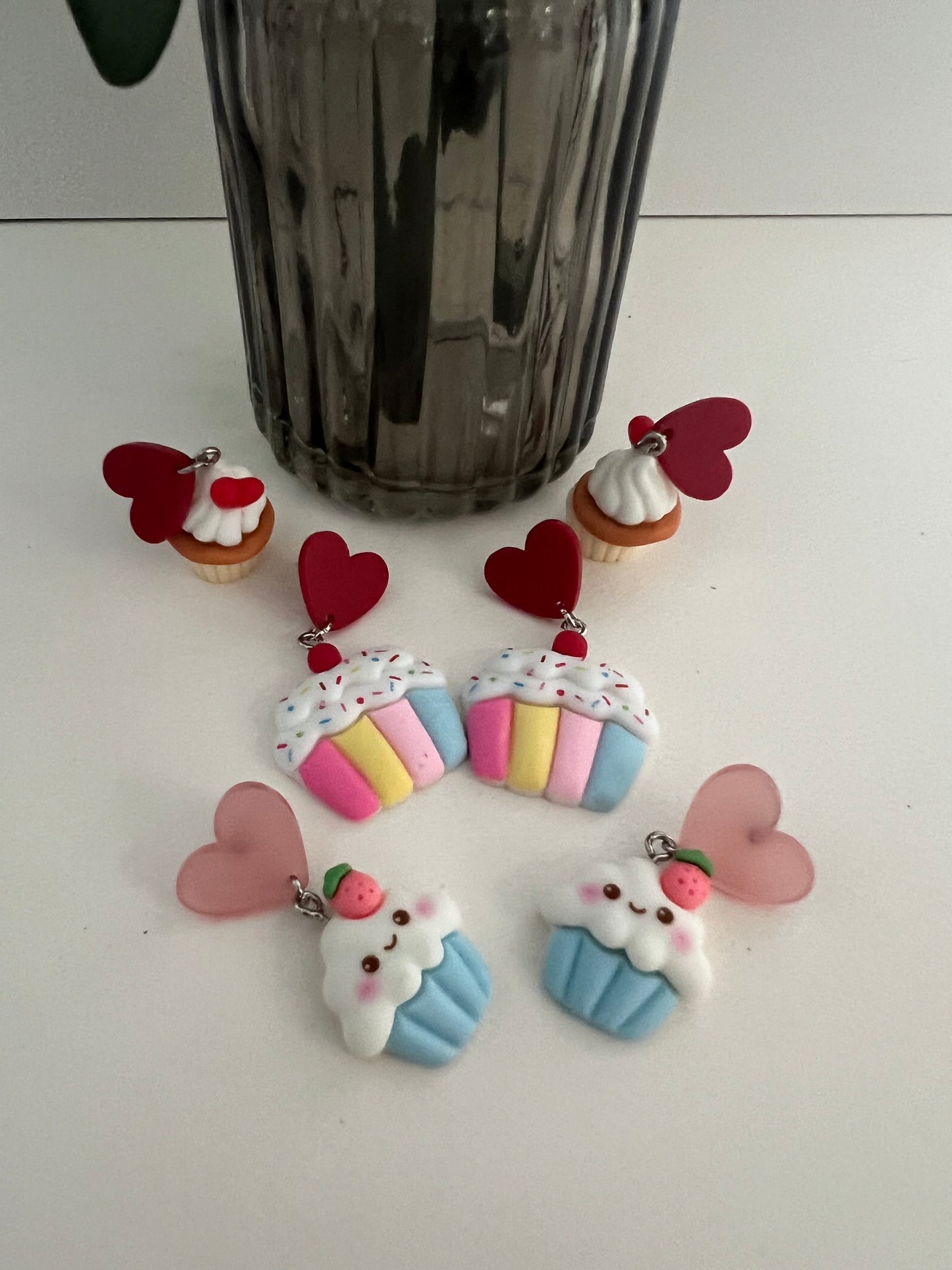 Kawaii Cupcake Dangle Earrings