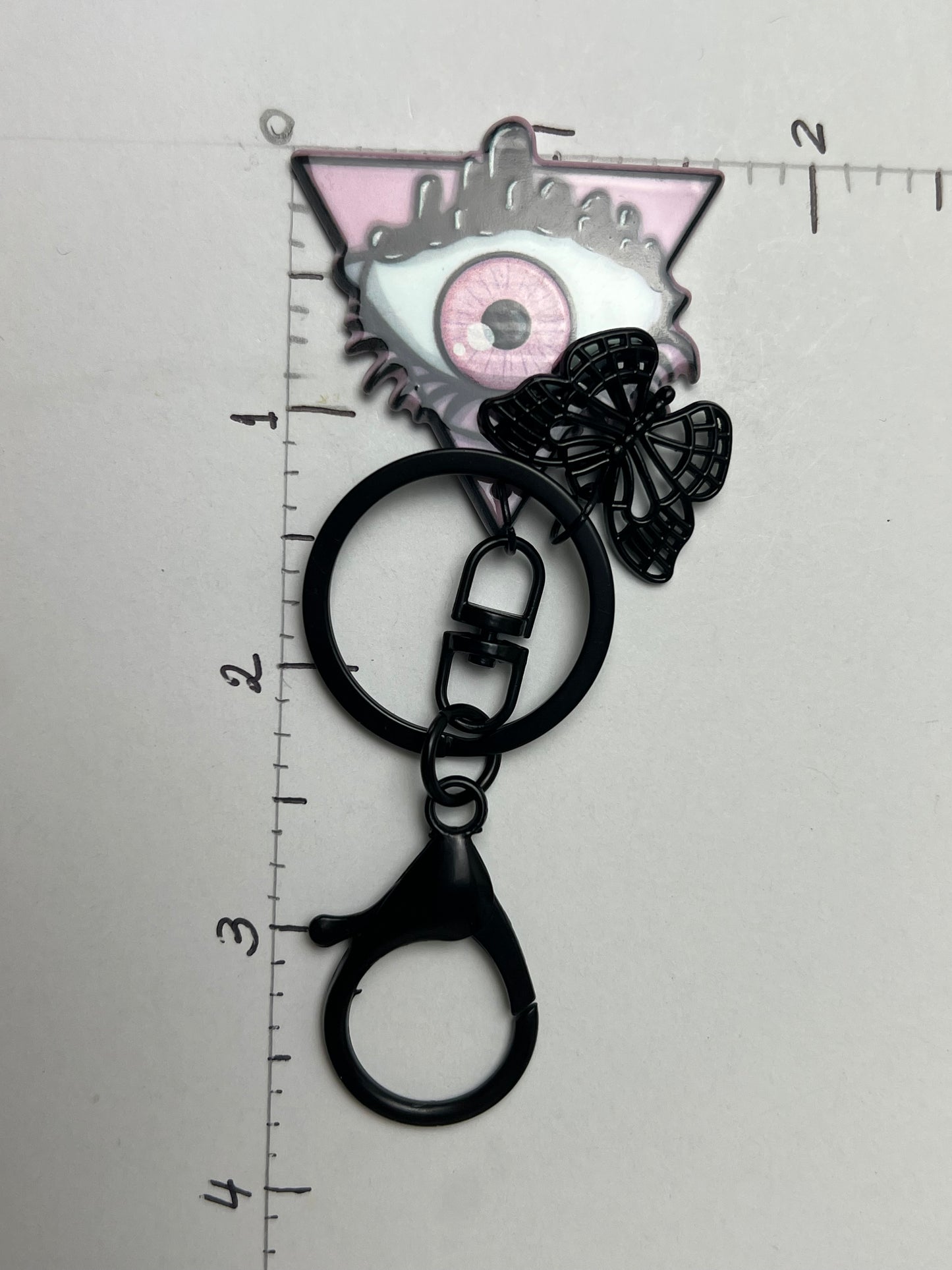 Pastel Goth Creepy Eye Keychain