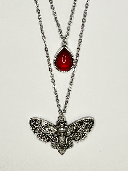 Silver Moth Edgy Layered Necklace