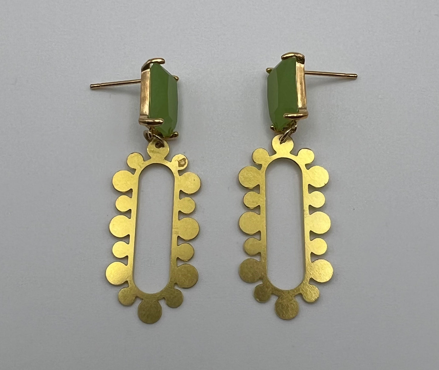 Floral-Inspired Brass Earrings