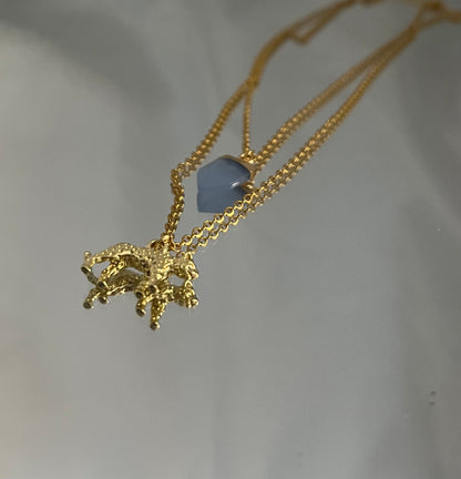 Leopard & Blue Opal Layered Necklace