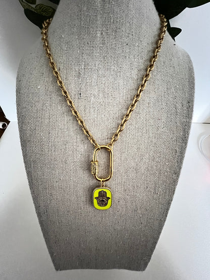 Turkish Evil Eye Hand Pendant Necklace