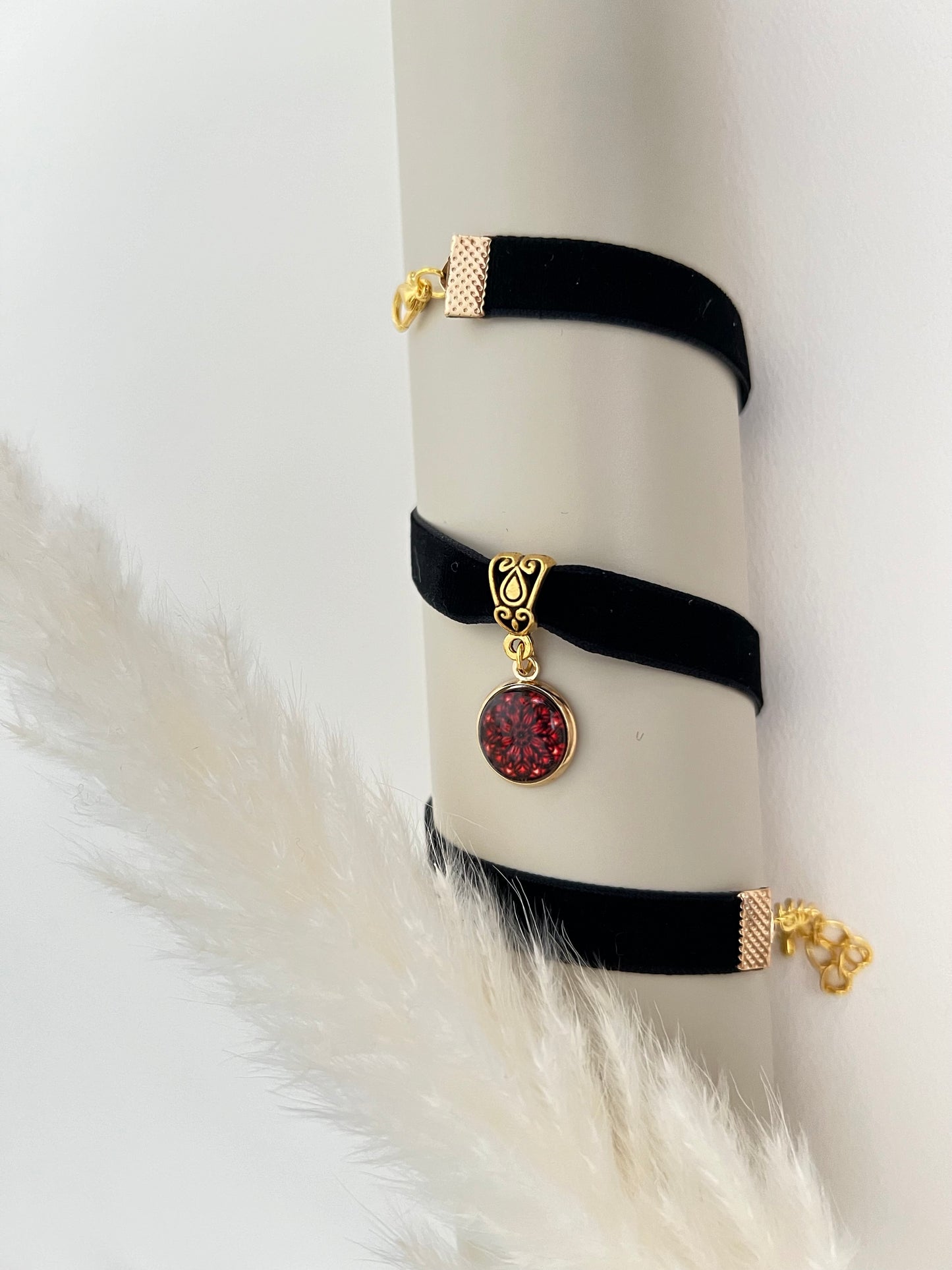 Pop-of-color Charm Choker