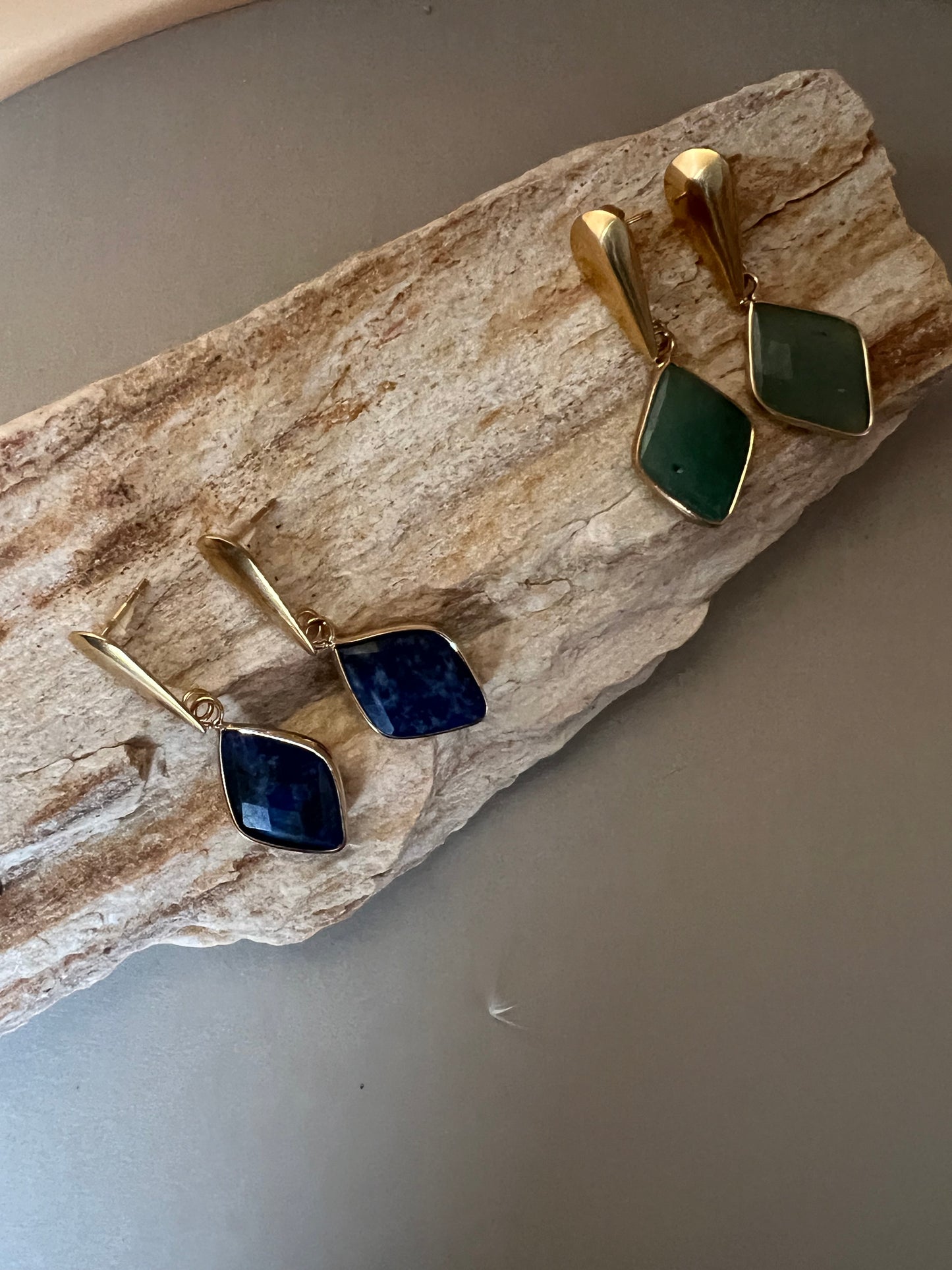 Lapis Lazuli & Aventurine Earrings