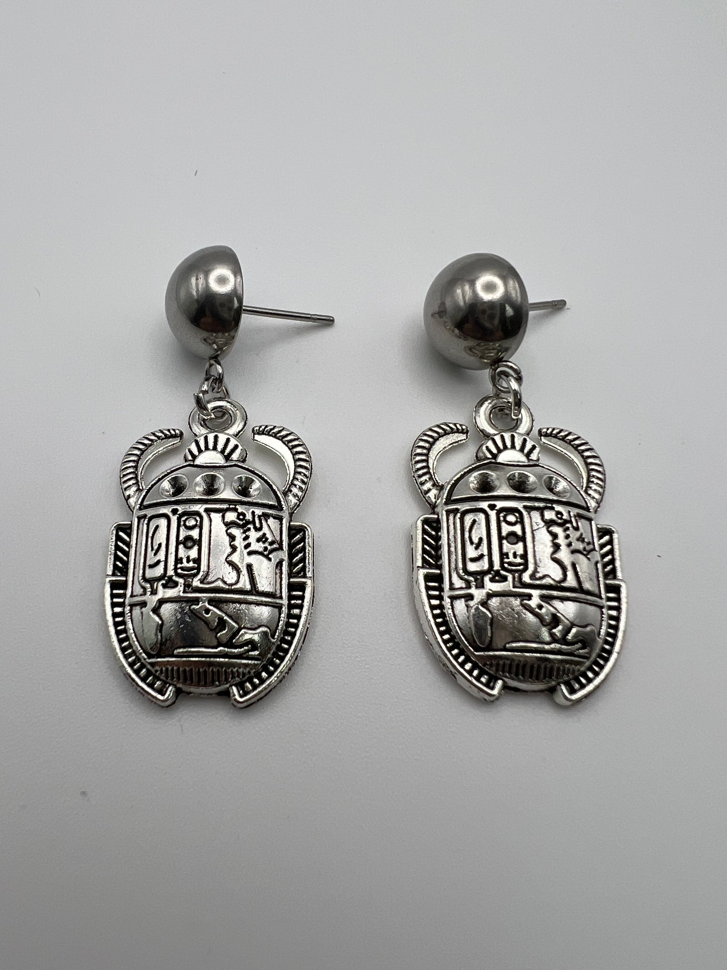 Egyptian Scarab Statement Earrings