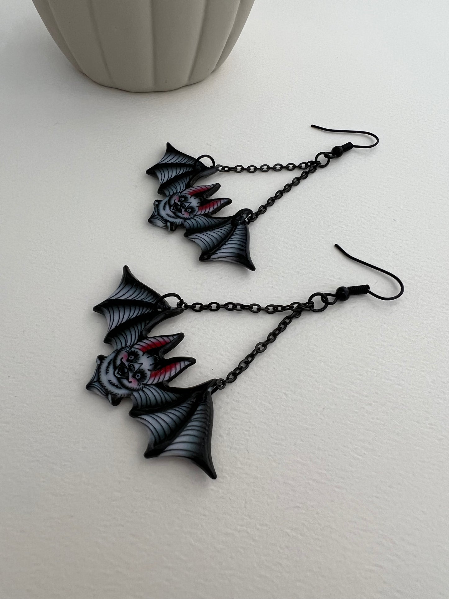 Pastel Goth Bat Earrings