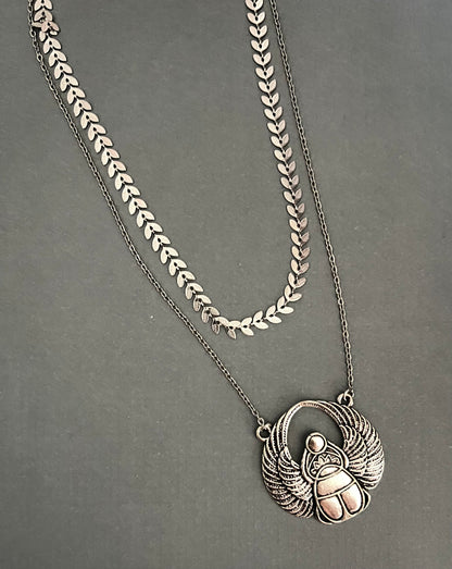 Egyptian Scarab Protection Necklace