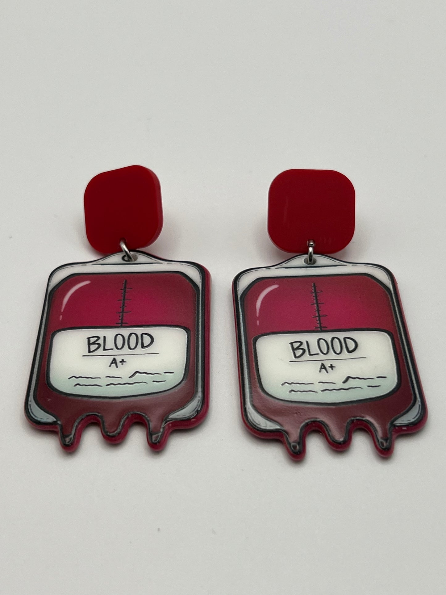 Whimsaigoth Blood Bag Earring