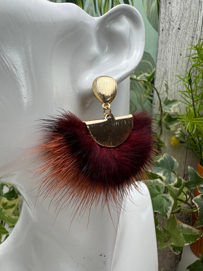 Glam Feather Dangle Earrings