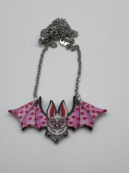 Pastel Goth Vampire Bat Necklace