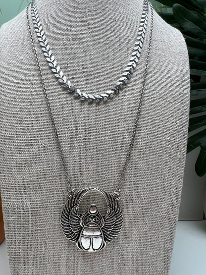 Egyptian Scarab Protection Necklace