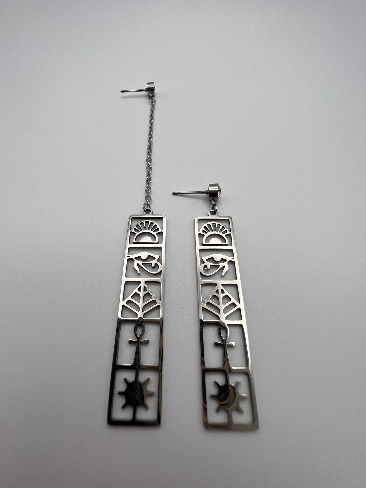 Asymmetrical Egyptian Drop Earrings