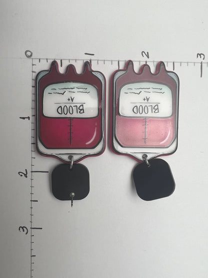 Whimsaigoth Blood Bag Earring