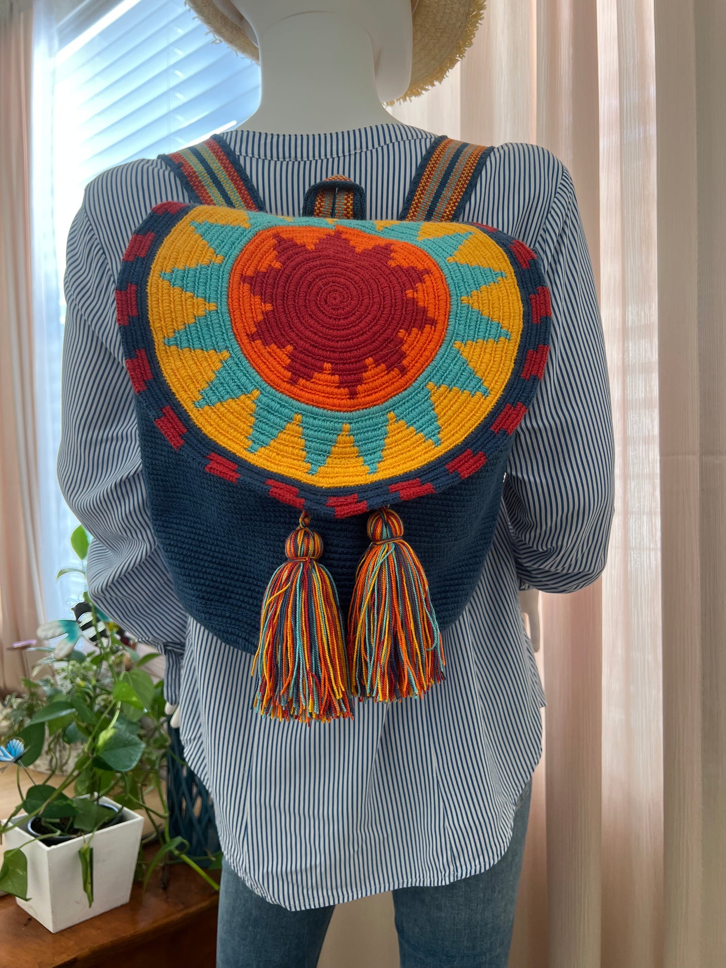 Colorful Handwoven Backpack