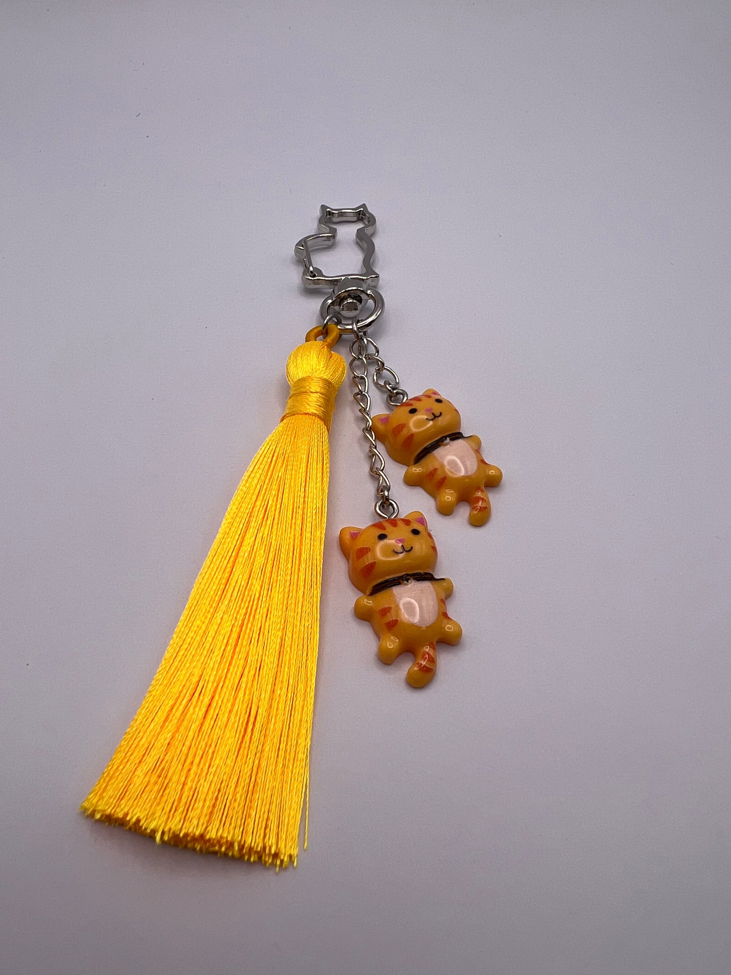 Cute Cats & Tassel Keychain