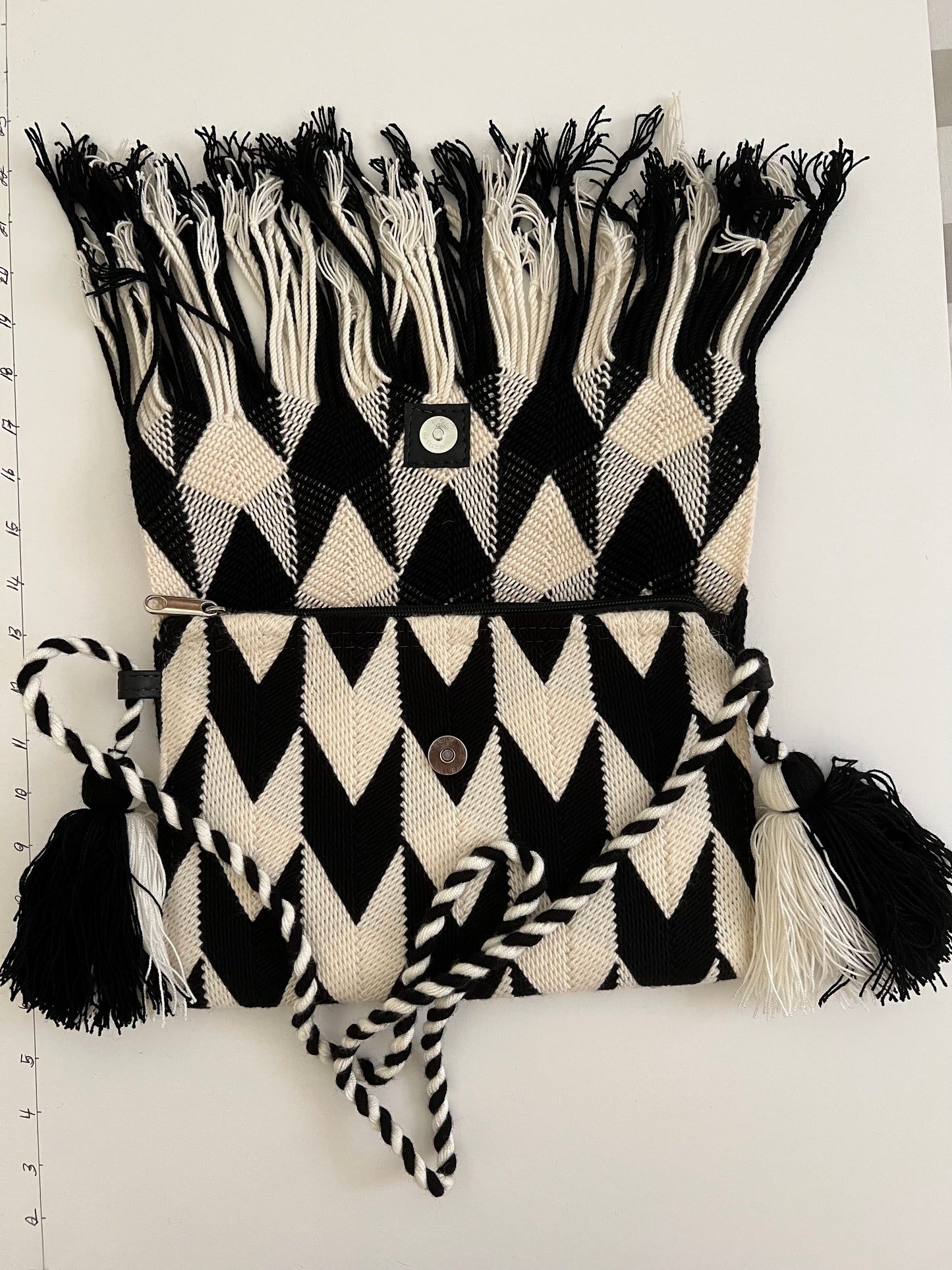 Black & White Classic Chevron Bag