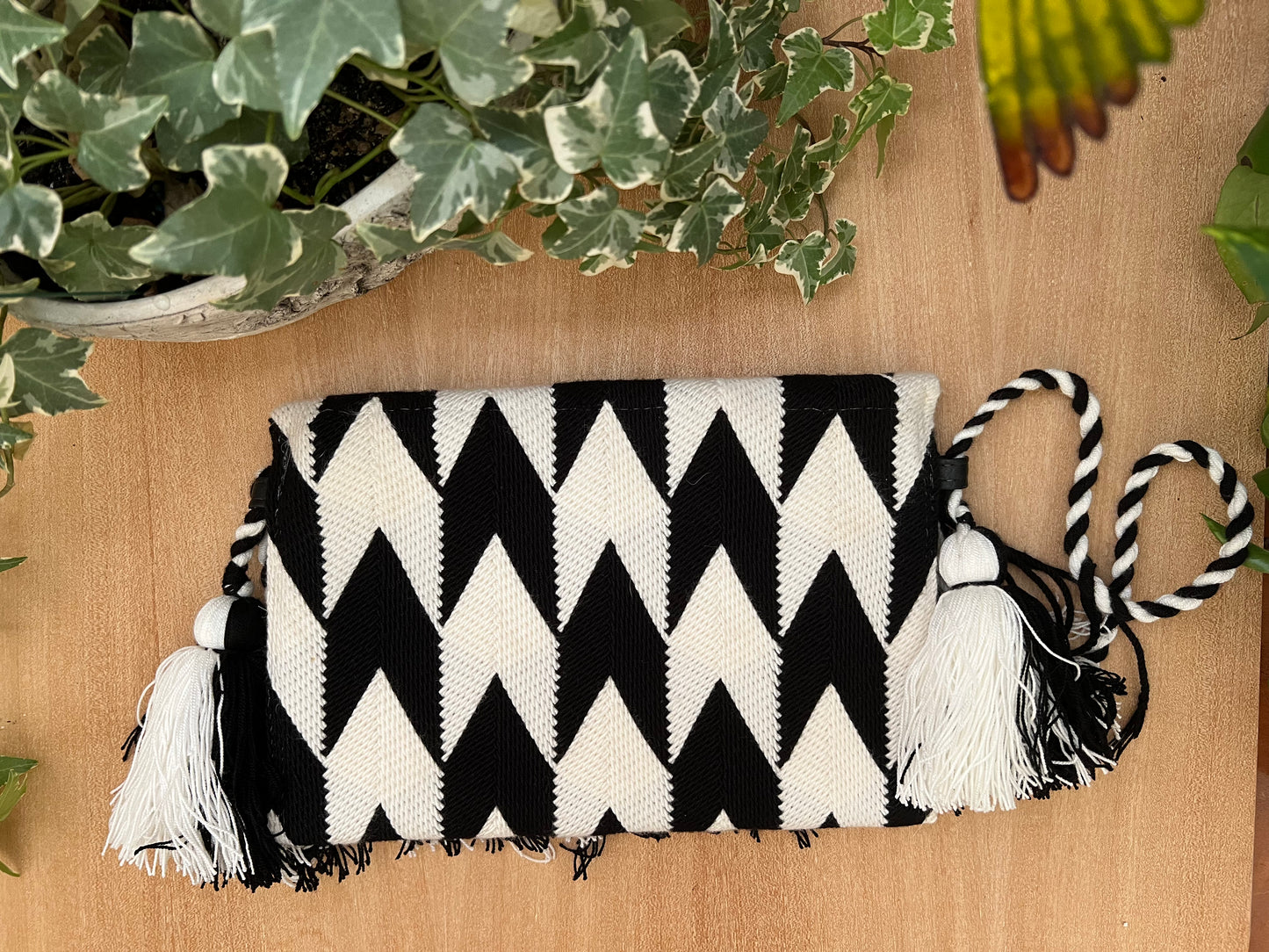 Chevron Handwoven Shoulder Bag