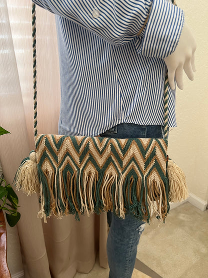 Handwoven Fringe Shoulder Bag