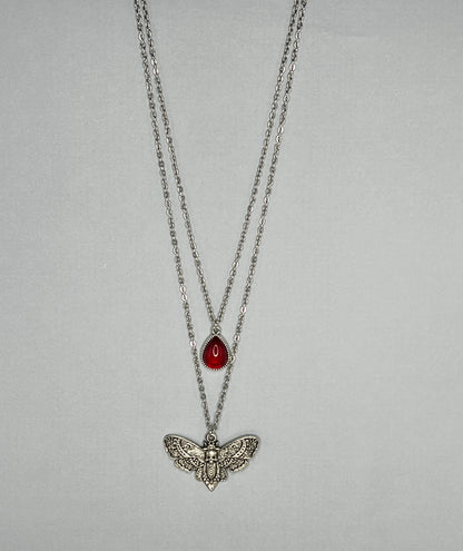 Silver Moth Edgy Layered Necklace