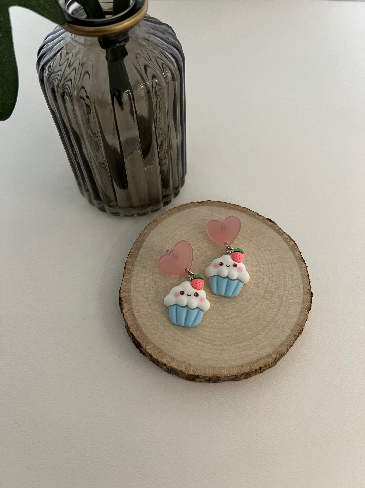 Kawaii Cupcake Dangle Earrings