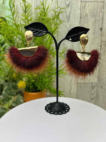 Glam Feather Dangle Earrings