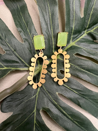 Floral-Inspired Brass Earrings