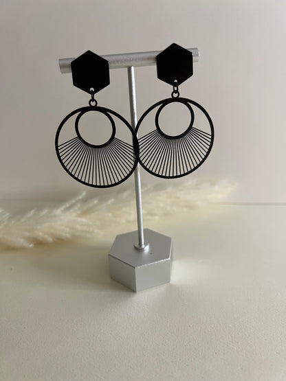 Art Deco Geometric Dangle Earrings