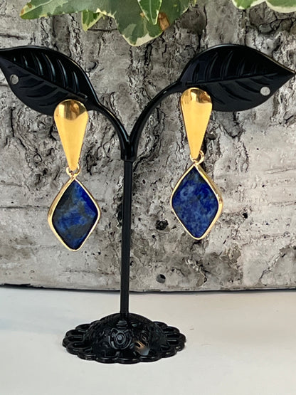 Lapis Lazuli & Aventurine Earrings