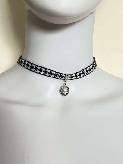 Trendy Velvet Choker with Pendant