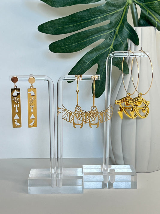 Ancient Egyptian Symbols Earrings