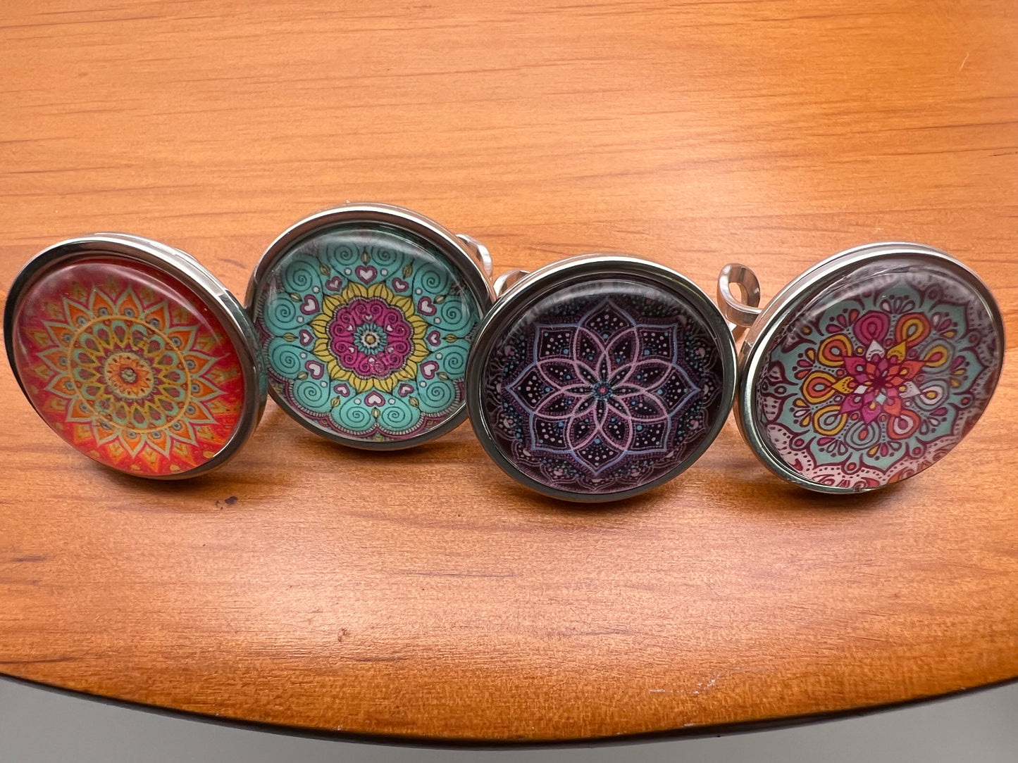 Large Mandala Statement Rings