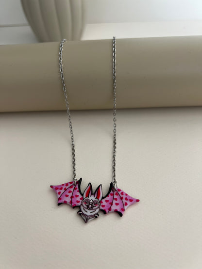 Pastel Goth Vampire Bat Necklace