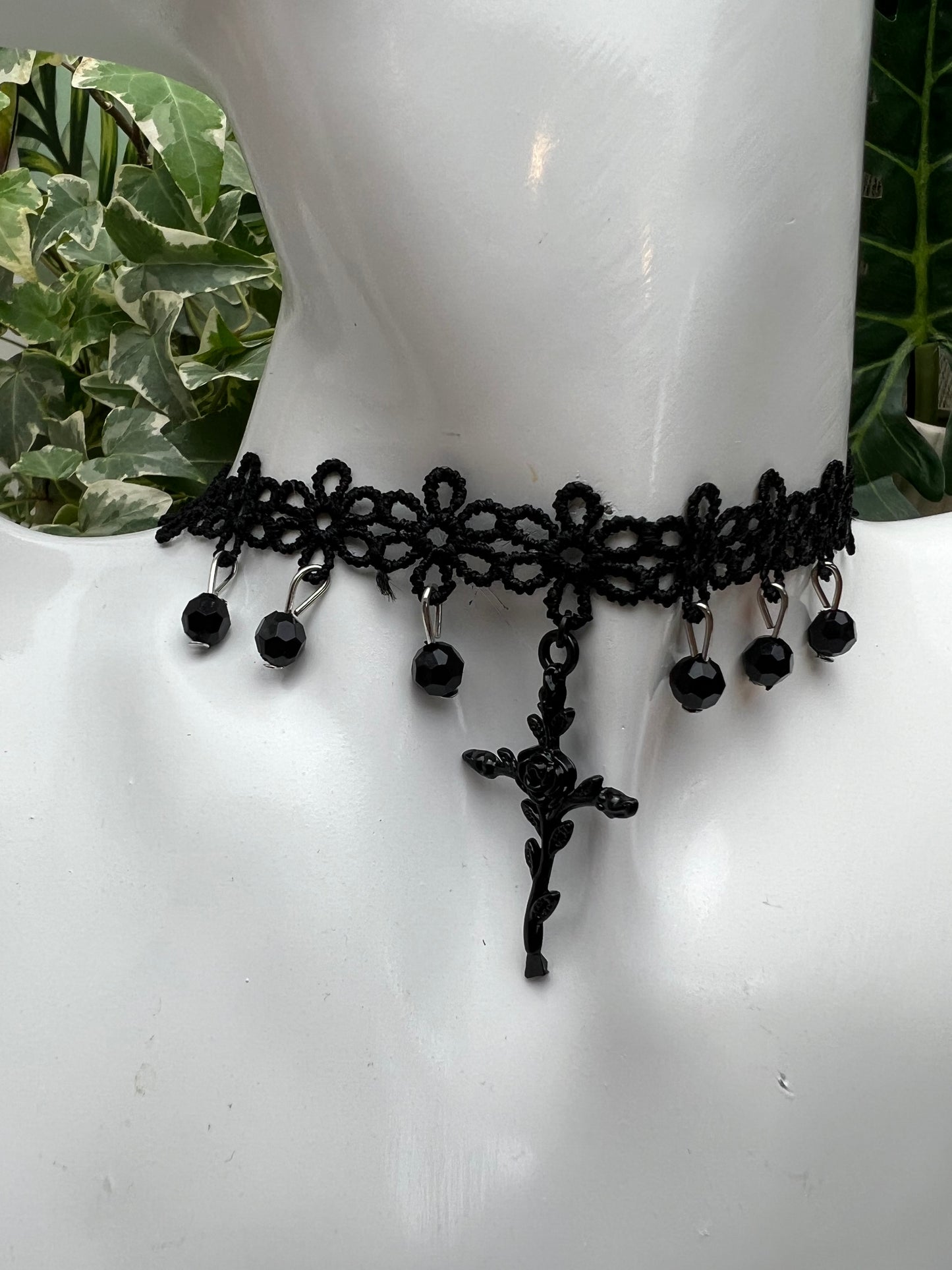 Cross & Rose Victorian Gothic Choker