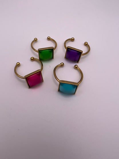 Dainty Pop-of-Color Rings