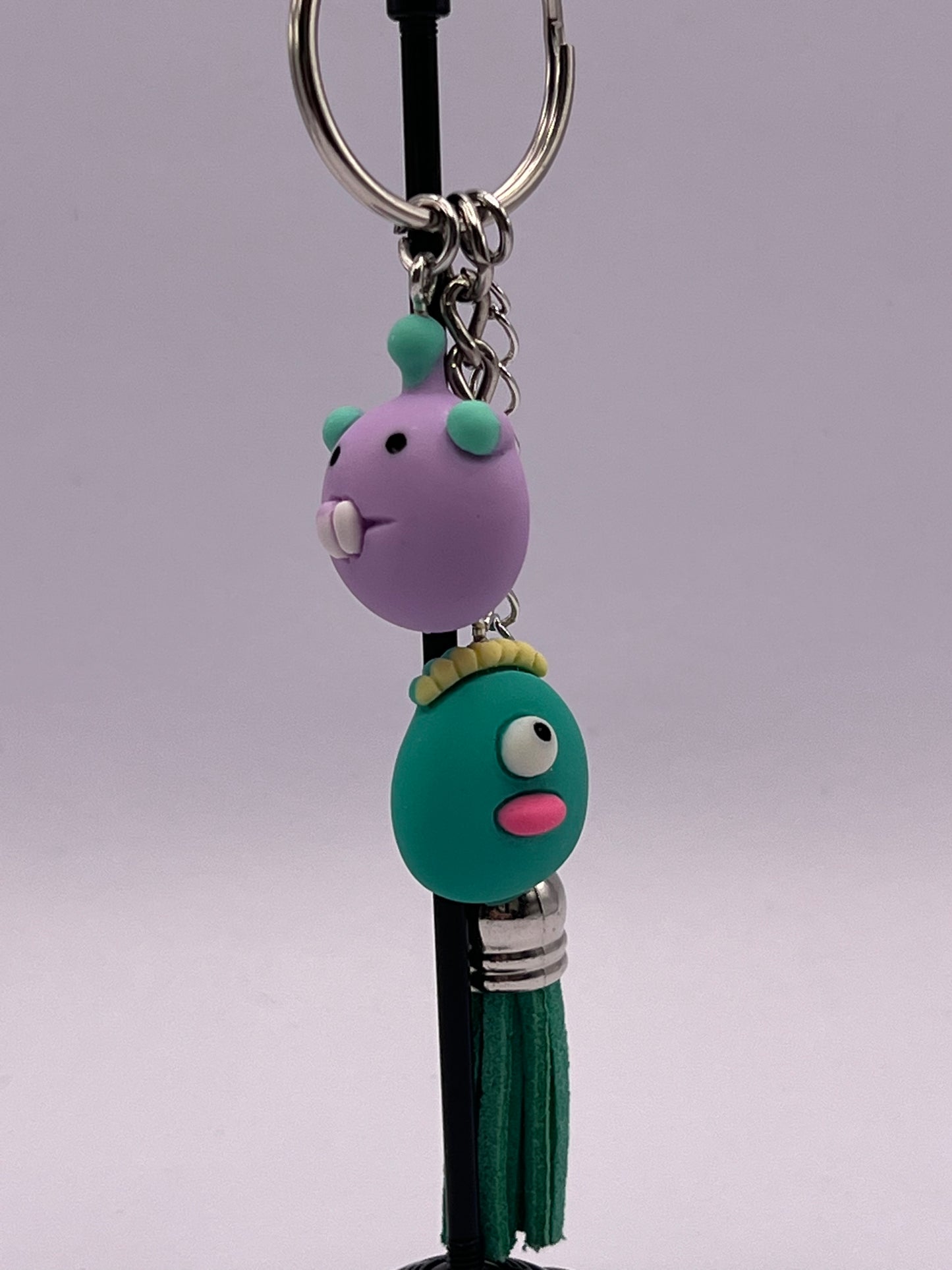 Cute Pastel Goth Monster Keychain