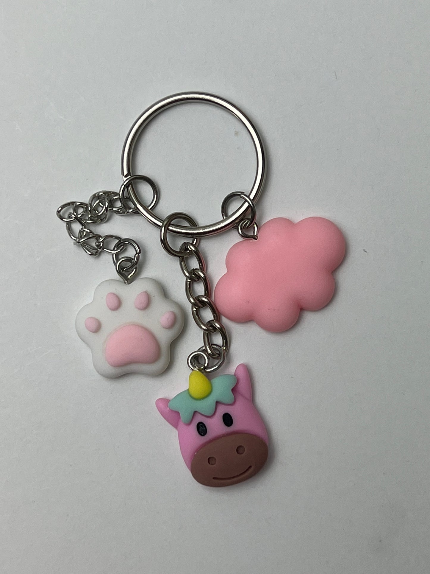 Kawaii Unicorn & Cloud  Polymer Clay Keychain