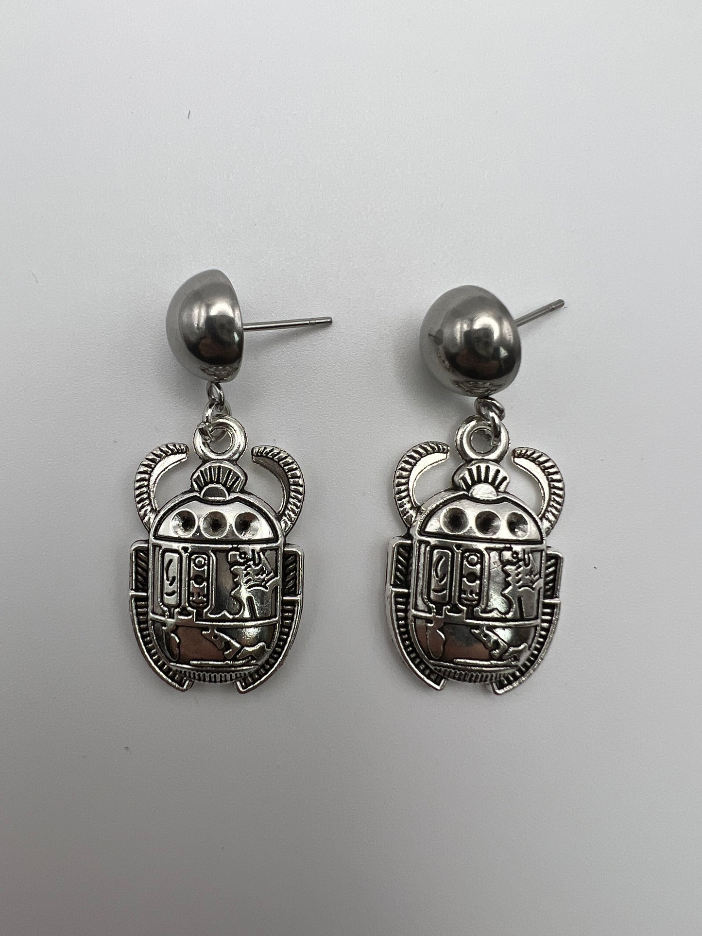 Egyptian Scarab Statement Earrings