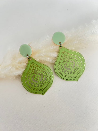 Ornate Pop-of-color Statement Earrings