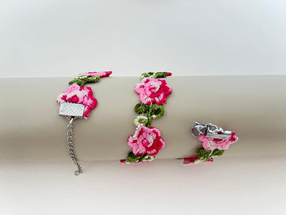 Embroidery Coquette Floral Choker