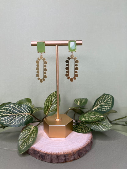 Floral-Inspired Brass Earrings