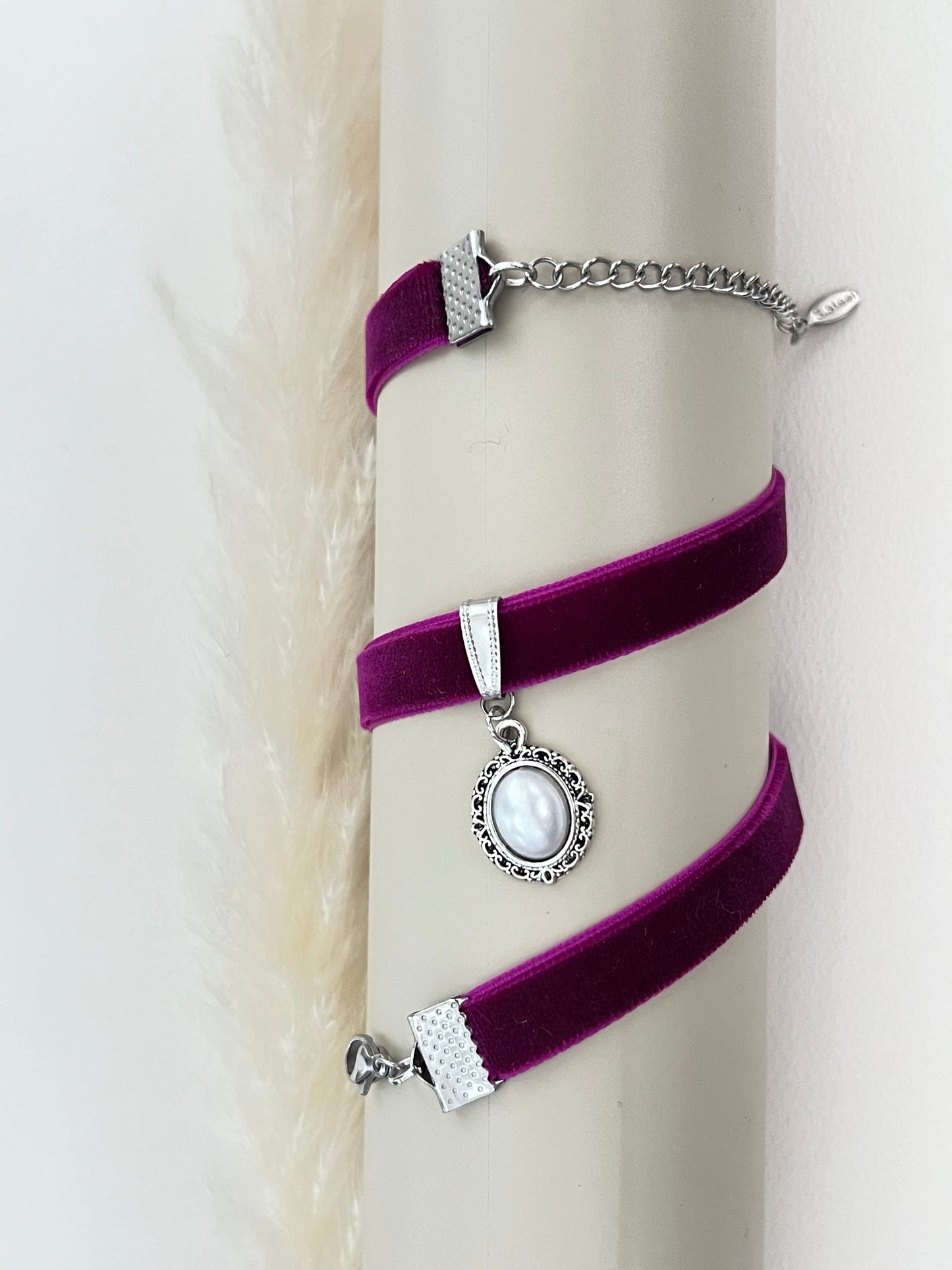 Trendy Velvet Choker with Pendant