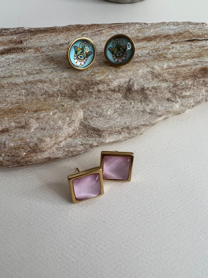 Pink & Flirty Stud Earrings