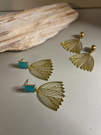 Flower Brass Earrings