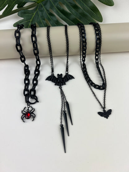 Classic Black Goth Statement Necklace