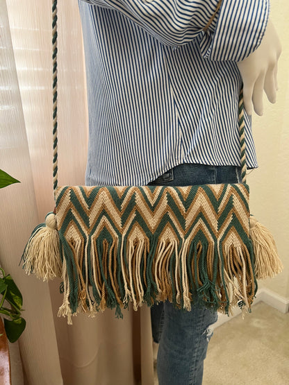 Handwoven Fringe Shoulder Bag