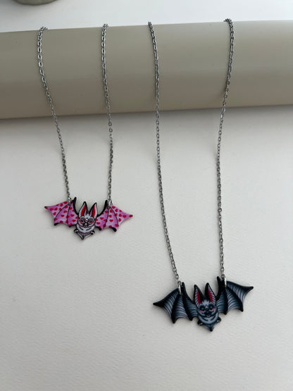 Pastel Goth Vampire Bat Necklace