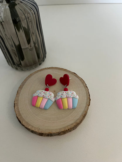 Kawaii Cupcake Dangle Earrings