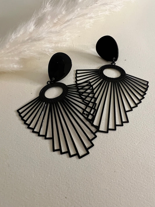 Art Deco-Inspired Oversized Earrings